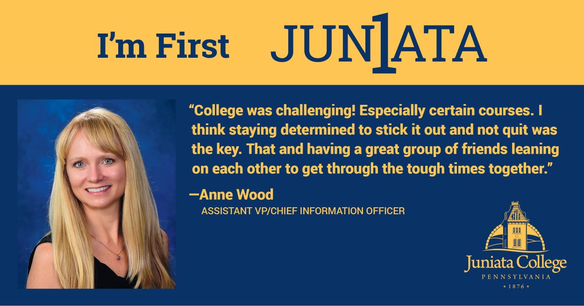 juniatacollege's tweet image. Happy First Generation College Celebration Day! Meet Anne Wood, Juniata's assistant vice president and chief information officer. ##Jun1ata #ImFirst