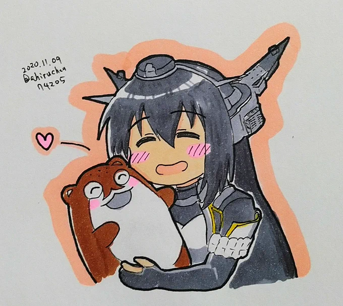 長門さんと謎の生物は仲良し

30分オーバーです…
#艦これ版深夜の真剣お絵描き60分一本勝負
#艦これ版真剣お絵描き60分一本勝負_20201109 