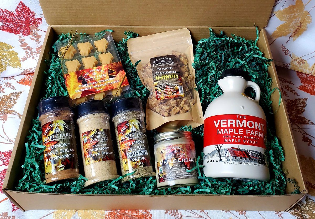VTMapleFarm's tweet photo. New #Maple #Gift Boxes are here!  Check them out! https://t.co/gwD44XW1eO
#Organic #Vermont #RootedInVermont #BirdFriendly https://t.co/htrIs07xfw
