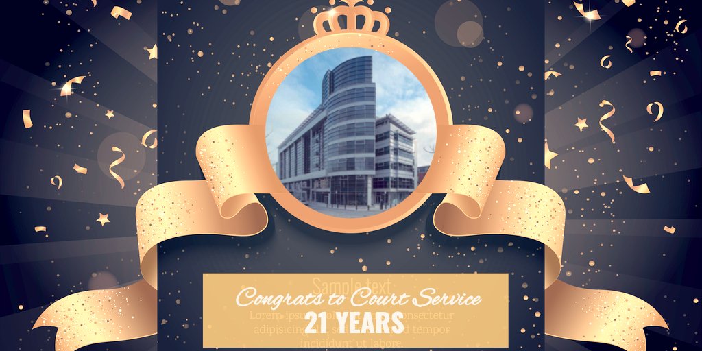 DeptJusticeIRL's tweet photo. 🎉 Courts Service turns a big 21 today 

👏 A big THANK YOU to the Courts Service and staff for 21 years facilitating access to justice for all members of our society. #CourtsService21st 🎂  @CourtsServiceIE https://t.co/Gdlv9qFvrs
