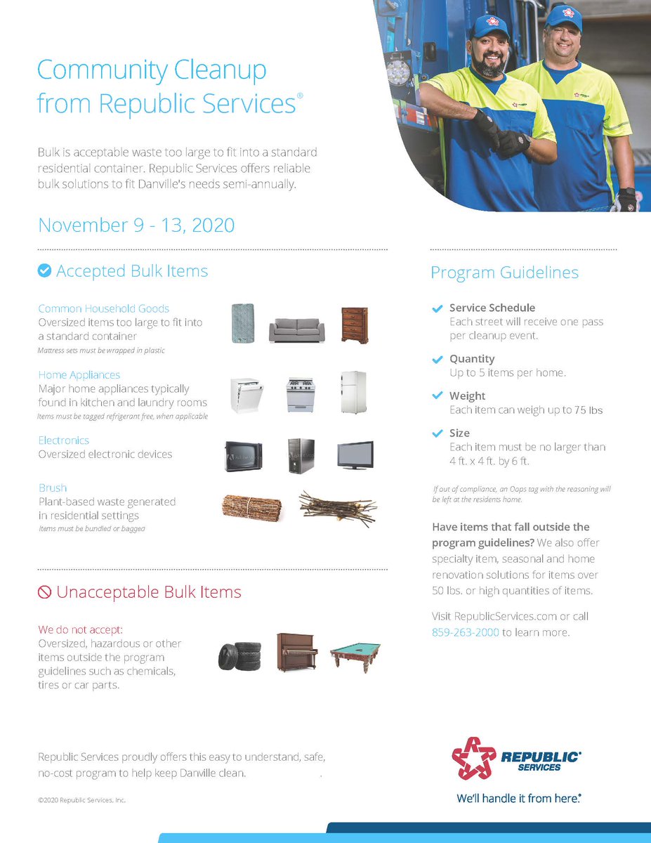 Reminder: Bulk Item Pick-Up is this week November 9th-13th.