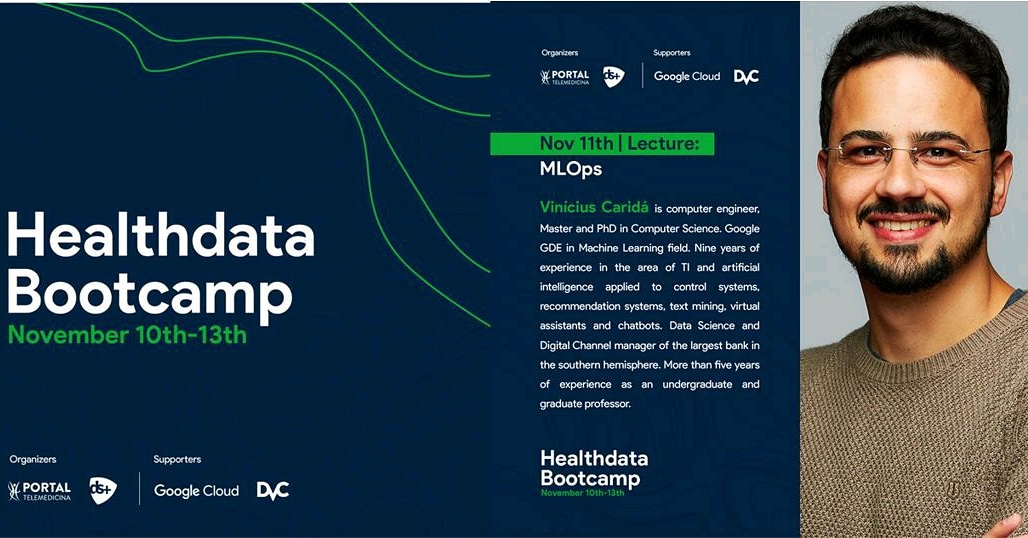 vfcarida's tweet photo. Hello world! Tomorrow Bootcamp Healthdata begins.
https://t.co/tCupcWkLLW
#responsibleai #machinelearning #BootcampHealthdata #DataandHealth; @googledevbr
@googlebrasil @portaltelemed
@dadosesaude https://t.co/vWhrw1FB6j