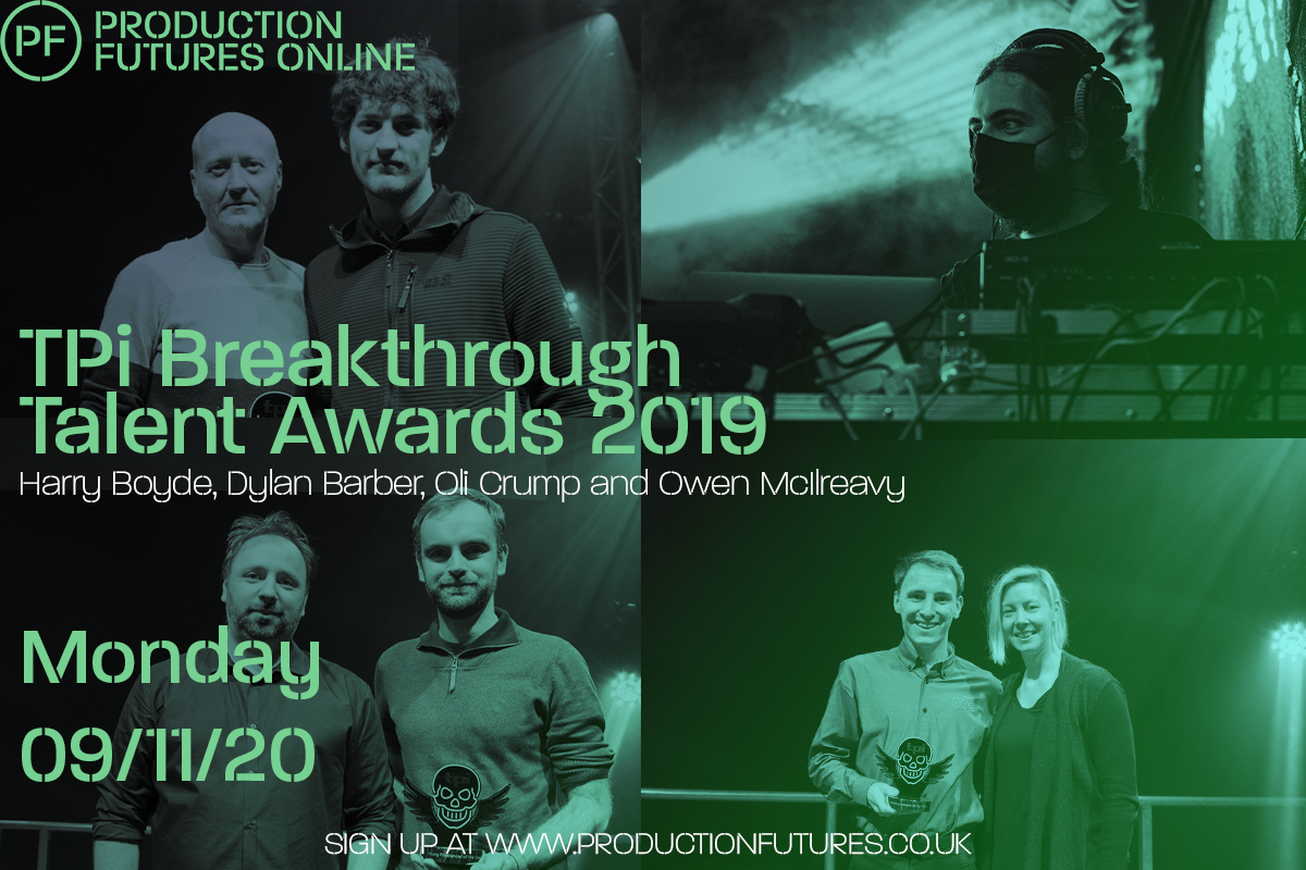 We catch up with TPi Breakthrough Talent Awards winners – Dylan Barber, Owen McIlreavy, Oli Crump and Harry Boyde at @ProdFutures 🏆 Students/freelancers sign up for free ticket. All live sessions are available to view on the @Swapcard app/website ⇨ lnkd.in/eURQqPr