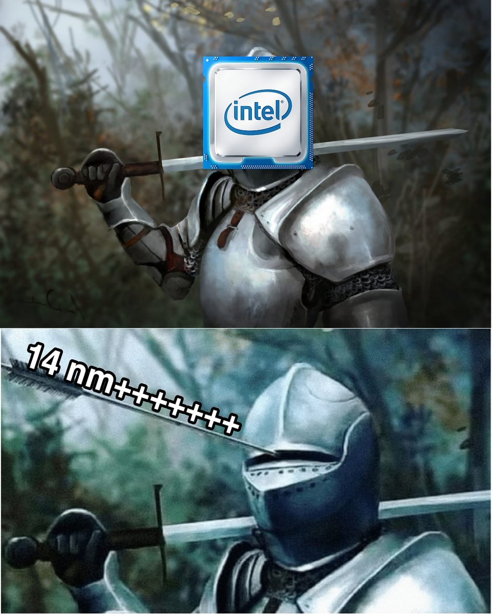 TechnTrolls's tweet photo. Intel+14nm++++=♥️de.
@intel @AMDRyzen
#intel #core #amd #meme #amdvsintel #intelvsamd #intelvsryzen #amdryzen #windows #appleevent https://t.co/WlCZtSwF6Y