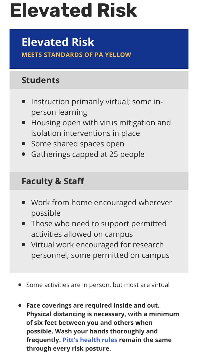 pittpharmacy's tweet photo. As of midnight, this morning, the Pittsburgh campus had been moved to an elevated risk posture and Shelter in Place. If you have to go out, wear your face coverings. 

@pittpharmacy @PittTweet https://t.co/8rjc6Jb8UB