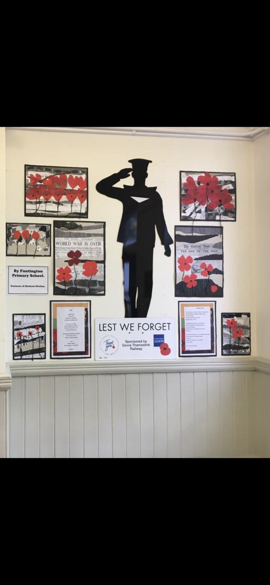 We have created a Remembrance display at Bosham station including some poignant poems and striking poppy collages. Go and have a look if you can. Ticket office open till 10.30 Mon-Fri <a href="/SoutheastCRP/">SoutheastCRP</a> #CommunityRail