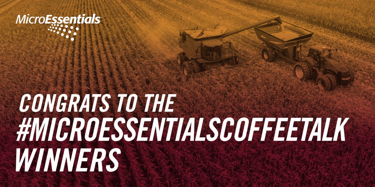 aaron_stevanus's tweet photo. Congratulations, @MdMcLean1 You are a #MICROESSENTIALSCOFFEETALK give away winner! Thank you for sharing your @MicroEssentials experience! I'm glad the air seeder operator is in their happy place. Please DM your address to receive an @MicroEssentials branded Yeti rambler! https://t.co/X8EdTEnJqV