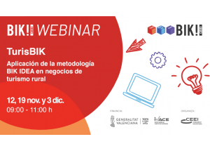 divaladl's tweet photo. 12 i 19 de novembre i 3 de desembre, cicle gratuït de webinars #turisbik amb la metodologia #bik de @ceeivalencia per a #turisme #rural
https://t.co/GczO4Rlnwq @gvaivace @GVAinvattur https://t.co/ttibaRsYTe