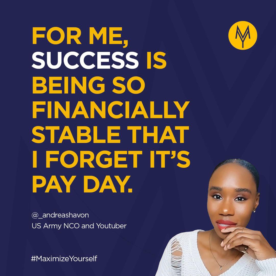 However you define success, it’s really up to you to work it out.