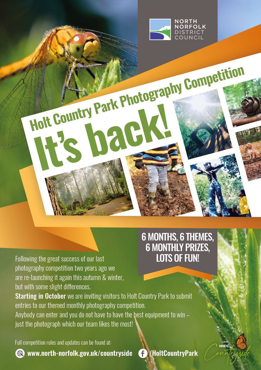 CountryHolt's tweet photo. Autumn is the theme for this months photography comp. With everything going on in the world its never been a better time to visit the park, so bring your camera & get snapping 📸. Full details https://t.co/zMJhrTCJlb #hcpphotocomp #northnorfolk @NorthNorfolkDC https://t.co/yyIku96ZRu