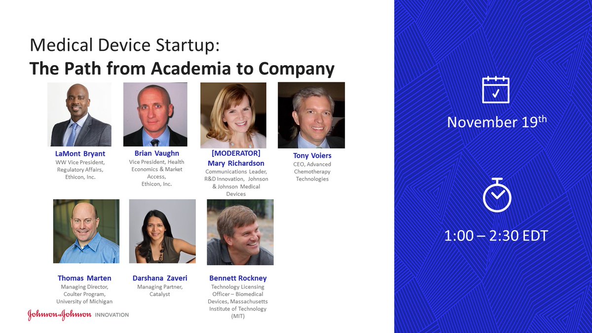 From investor funding, to data security to IP protection and more, the path from academia to company can come with its roadblocks. Join Johnson &amp; Johnson Innovation - JLABS on 11/19 to be prepared for the road ahead: bit.ly/3kYGp1A