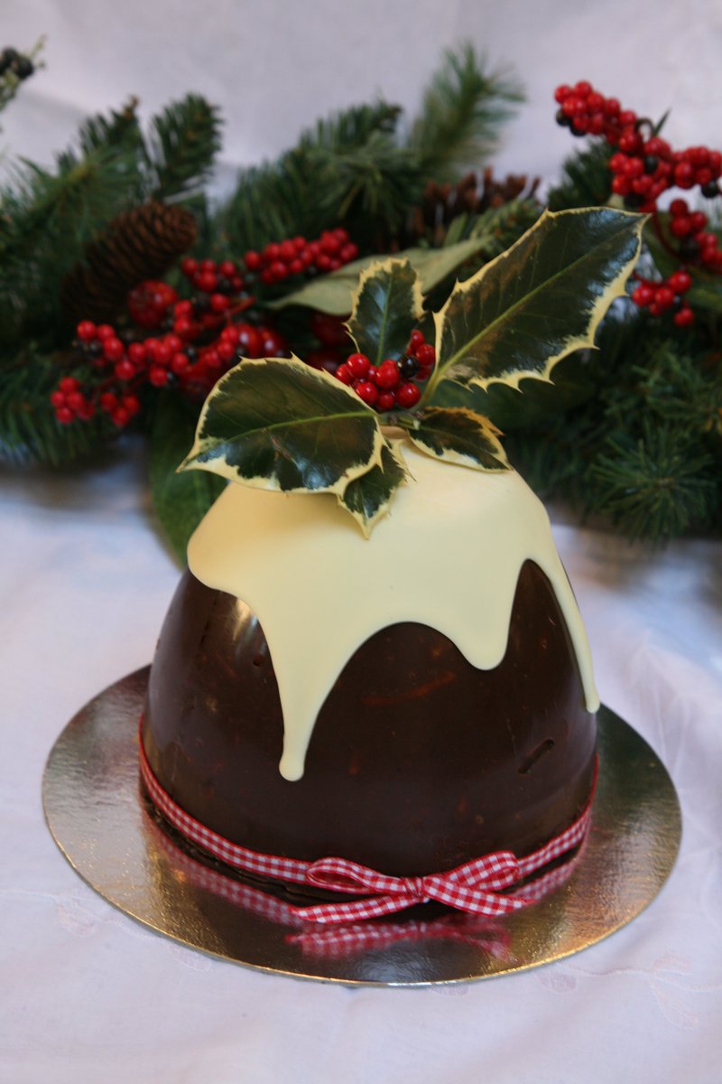 EmersKitchen's tweet photo. @ProperFood_ie We do a Chocolate Biscuit Christmas Pudding, topped with white chocolate “cream”. Ideal for chocolate lovers who don’t like Christmas Pudding! Made by us using Callebaut chocolate.  @emerskitchen https://t.co/ZUyohe1683