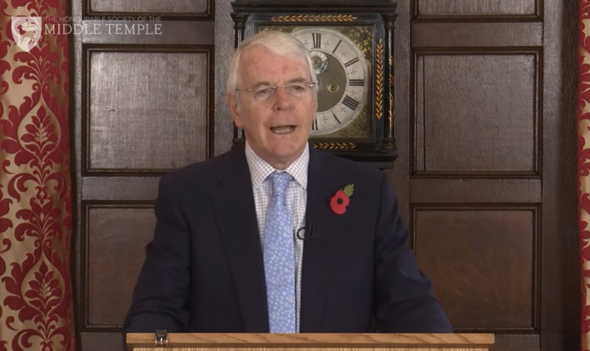 BREAKING. Sir John Major: "Complacency and nostalgia are the route to national decline""We are no longer a great power. We will never be so again. In a world of nearly 8 billion people, well under 1% are British""We are a top second-rank power"