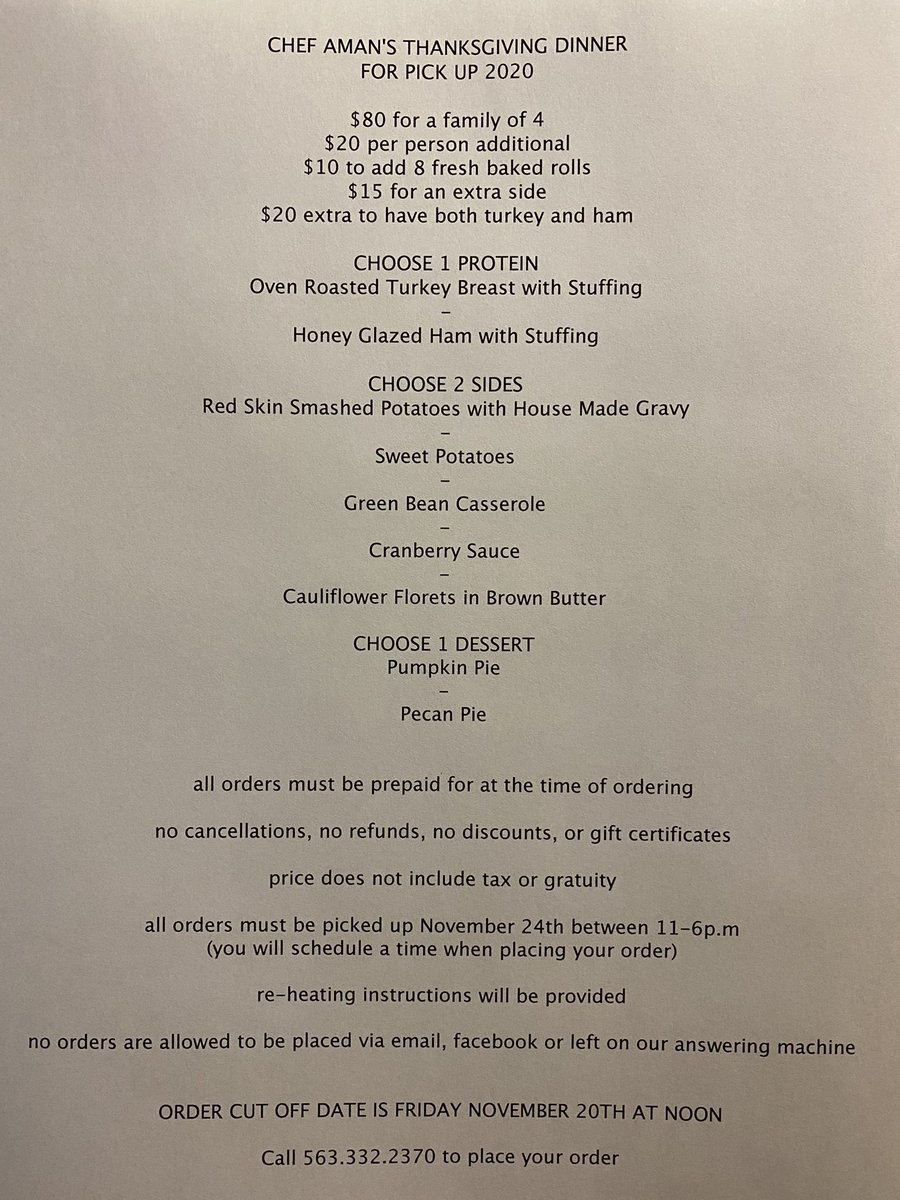 hemisphereschef's tweet photo. Here is our Thanksgiving To-Go feast.  We know Thanksgiving may seem a little different for a lot of families but we want your dinner to remain the same.  #chefaman #supportlocal #hemispheresbistro #togolocal https://t.co/2EIgXGuXk1