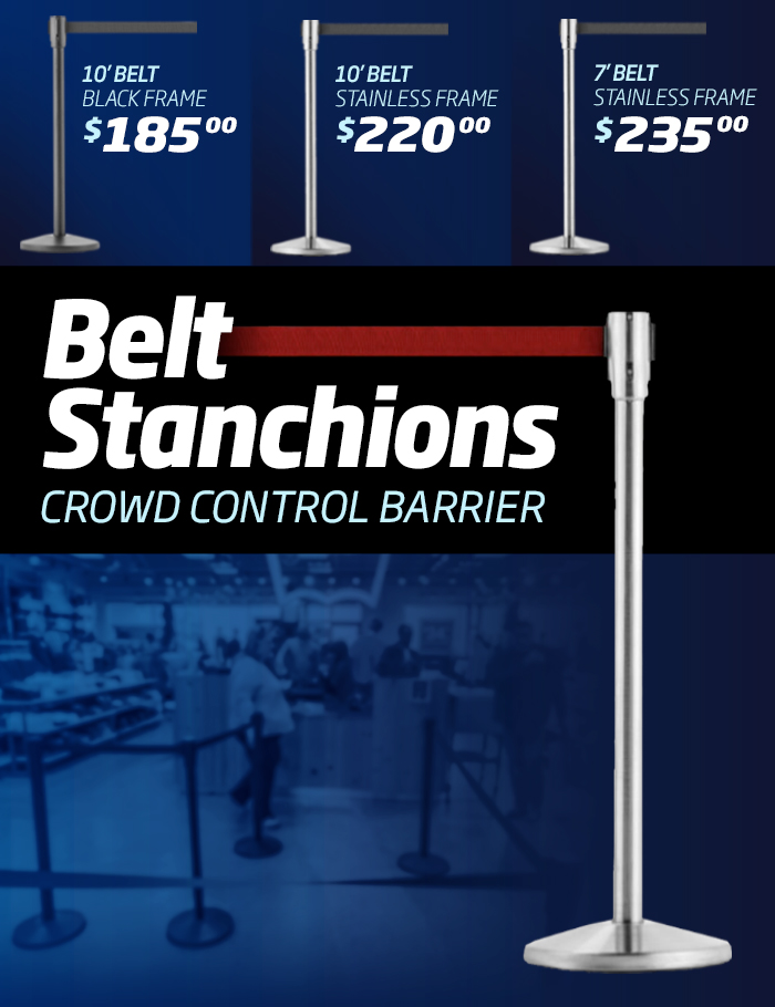 Made in Canada stanchions. Great for traffic flow of building entrances, elevators, checkouts, etc... #winnipeg #vancouver #regina