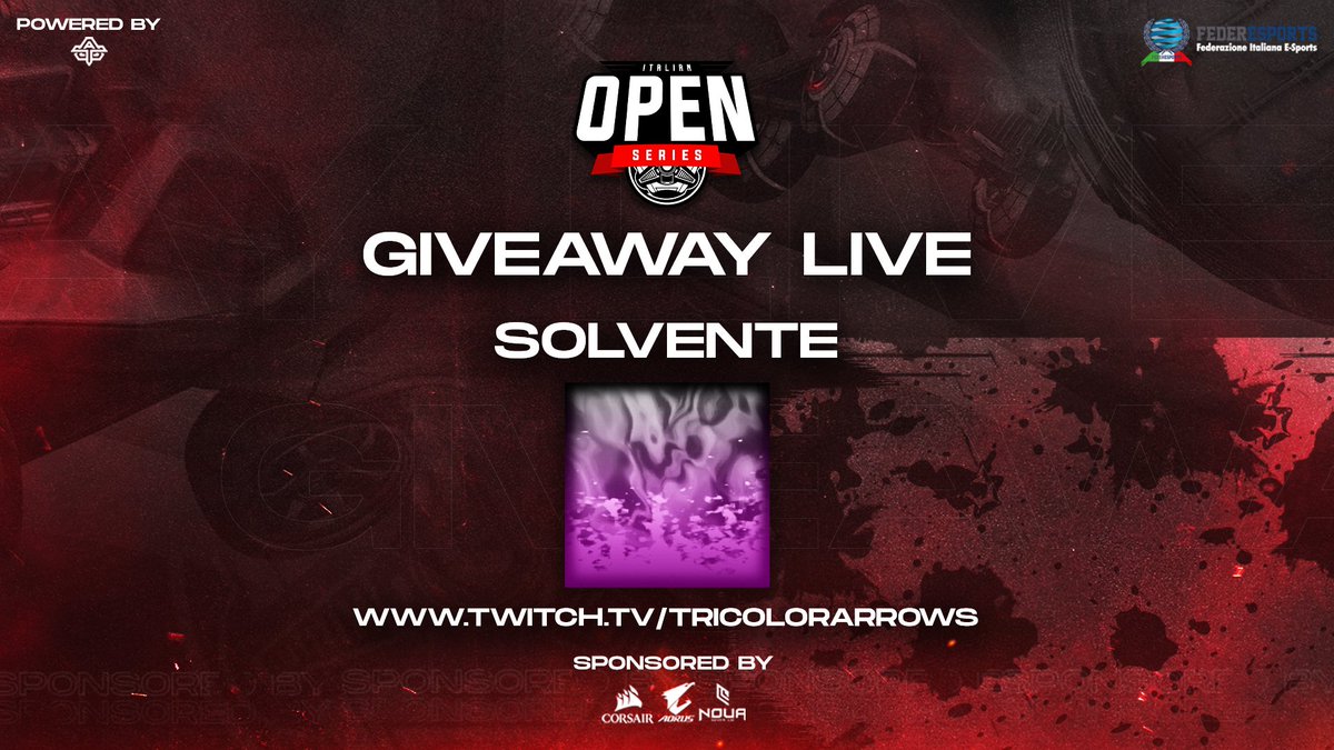 OpenSeriesRL's tweet photo. Nuovissimo giveaway durante la quinta giornata di campionato dell'Italian Open Series: questa sera avrete la possibilità di vincere un ulteriore mystery decal: Solvente!
Non lasciatevi sfuggire quest'occasione su https://t.co/k5bYm8Z1KR!

#OverTheSky https://t.co/eWrs2IfgCh