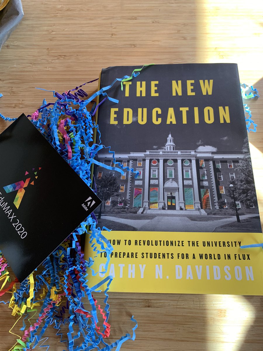 Professorjustin's tweet photo. Thank you #AdobeMAX for the new book by @CathyNDavidson .   I look forward to this read:) https://t.co/XyMM5NijKB