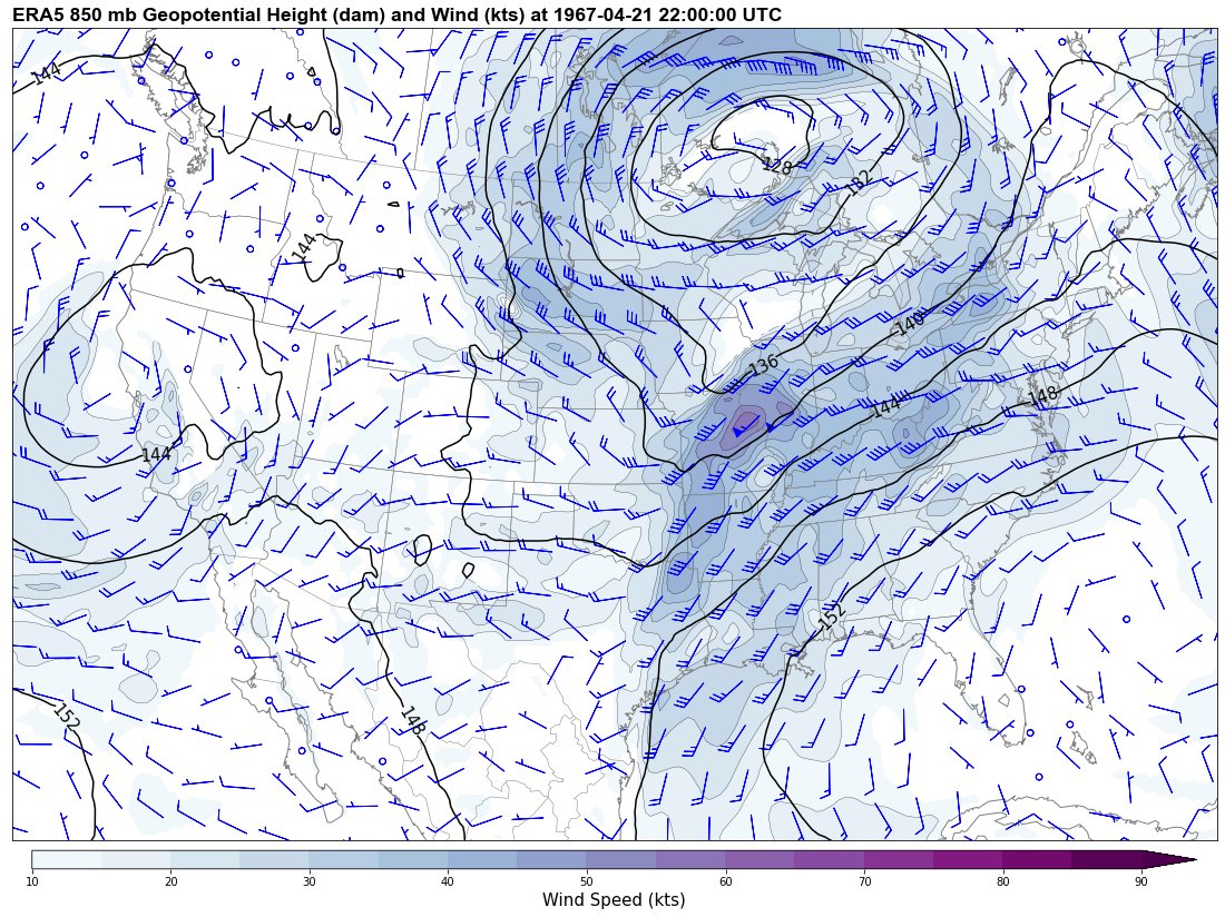4/21/1967 (Belvidere/Oak Lawn IL Outbreak) @ 23 UTC. Note similarity with 4/11/65 here. 6/11
