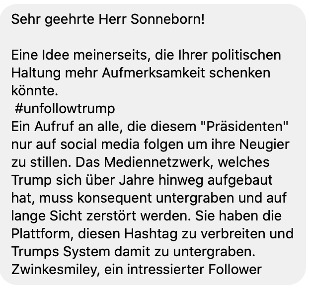 MartinSonneborn's tweet photo. #unfollowtrump Smiley! https://t.co/se2qCyZlWu