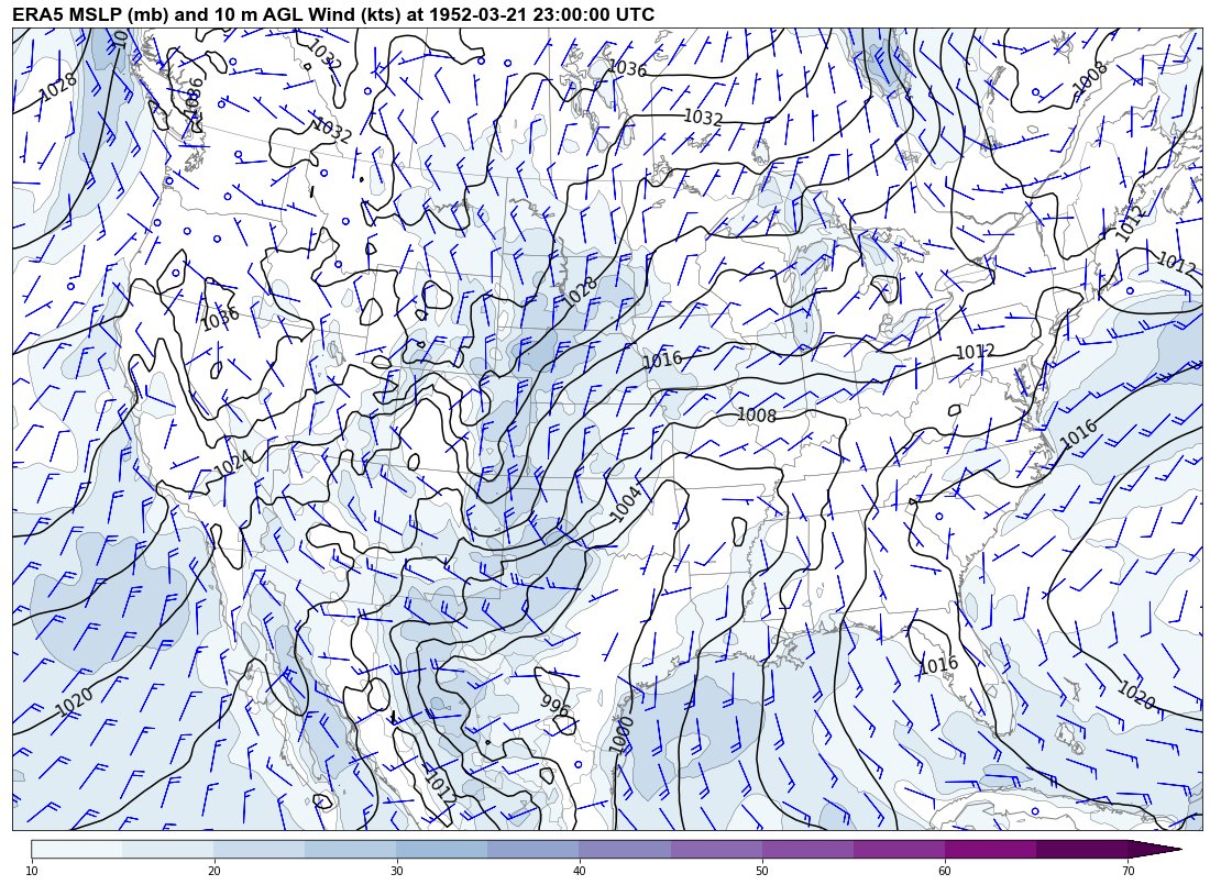 3/21/1952 (Mid South Outbreak) @ 23 UTC. 4/11