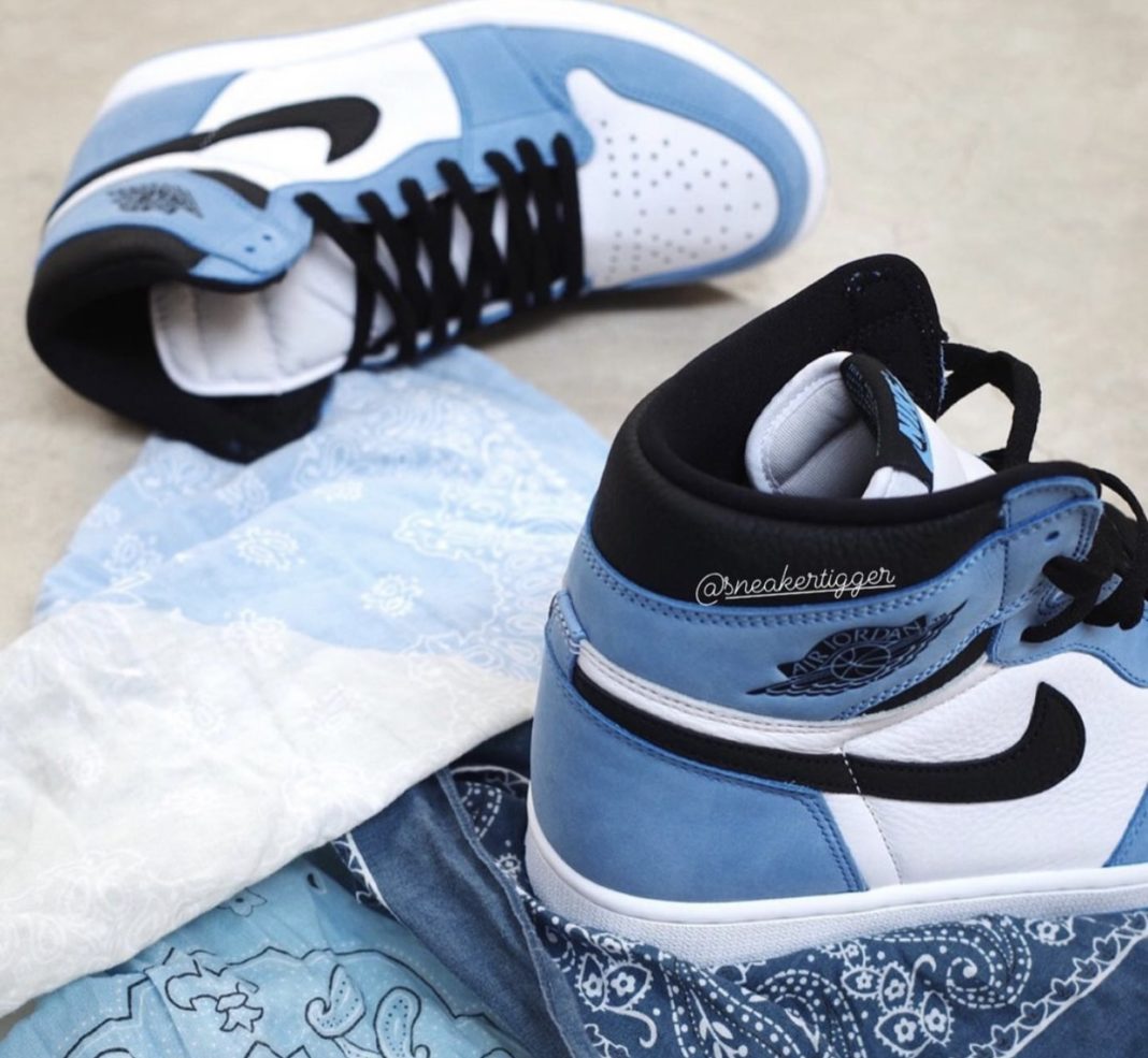 nicekicks's tweet photo. A detailed look at the Air Jordan 1 High OG “University Blue” 🐏 https://t.co/oGoO2nDUnF