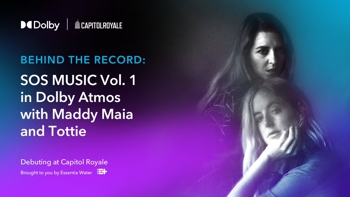 Dolby's tweet photo. Sisters of Sound will show you how it’s done. 
 
Tune in! Join us &amp; @CapitolRecords at Capitol Royale this Thurs, November 12 to go Behind the Record w/Maddy Maia &amp; Tottie for an interview on SOS MUSIC Vol. 1, streaming now in #DolbyAtmos. 

Register now: https://t.co/AN11SCHd2c https://t.co/DT8V2Y98Po