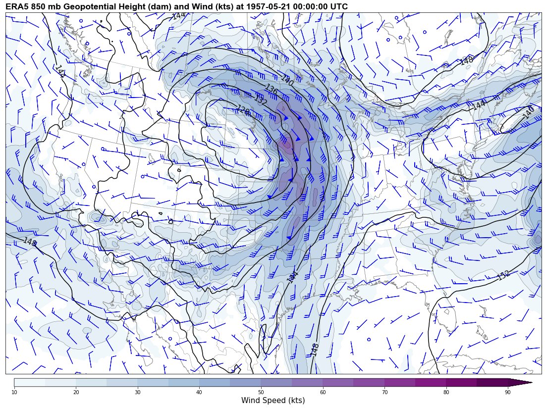 5/21/1957 (Ruskin Heights MO Outbreak) @ 00 UTC. 5/11