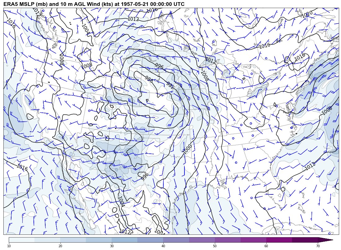 5/21/1957 (Ruskin Heights MO Outbreak) @ 00 UTC. 5/11