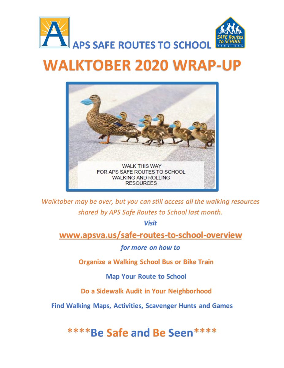 APSsaferoutes's tweet photo. 👟🥾👟🥾@APSVirginia, this warm November weather feels like #Walktober all over again, so take advantage and get out for a walk or roll today. 
🌞Looking for inspiration?🌞Check out our consolidated #APSWalks2020 tweets here - https://t.co/2m4vnpxx9K 👟🥾👟🥾 https://t.co/wI6pWWaSdN