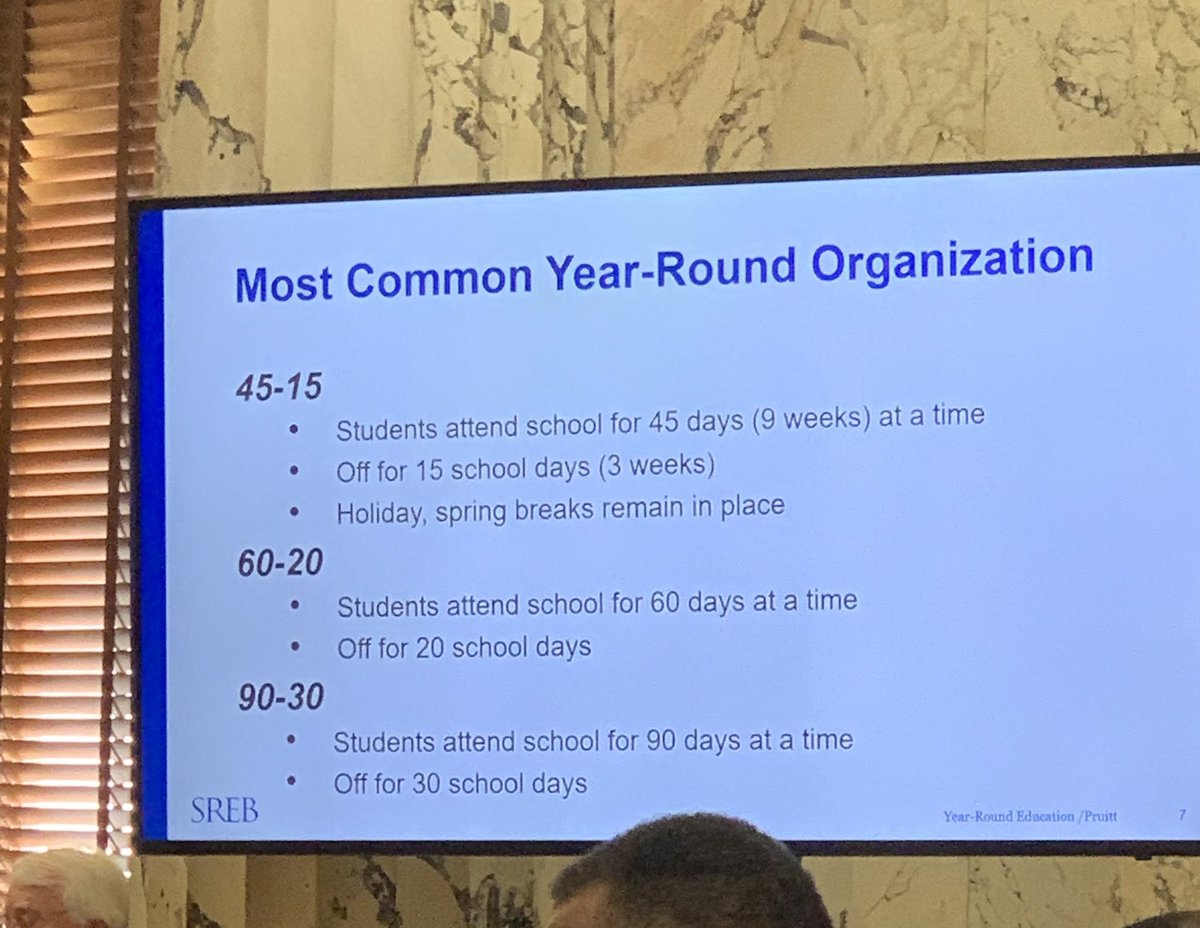 Dr Stephen Pruitt w/  @srebeducation shares about 4,000 schools in US (approx 10%) have year-round w/ most on 1 of 3 models: