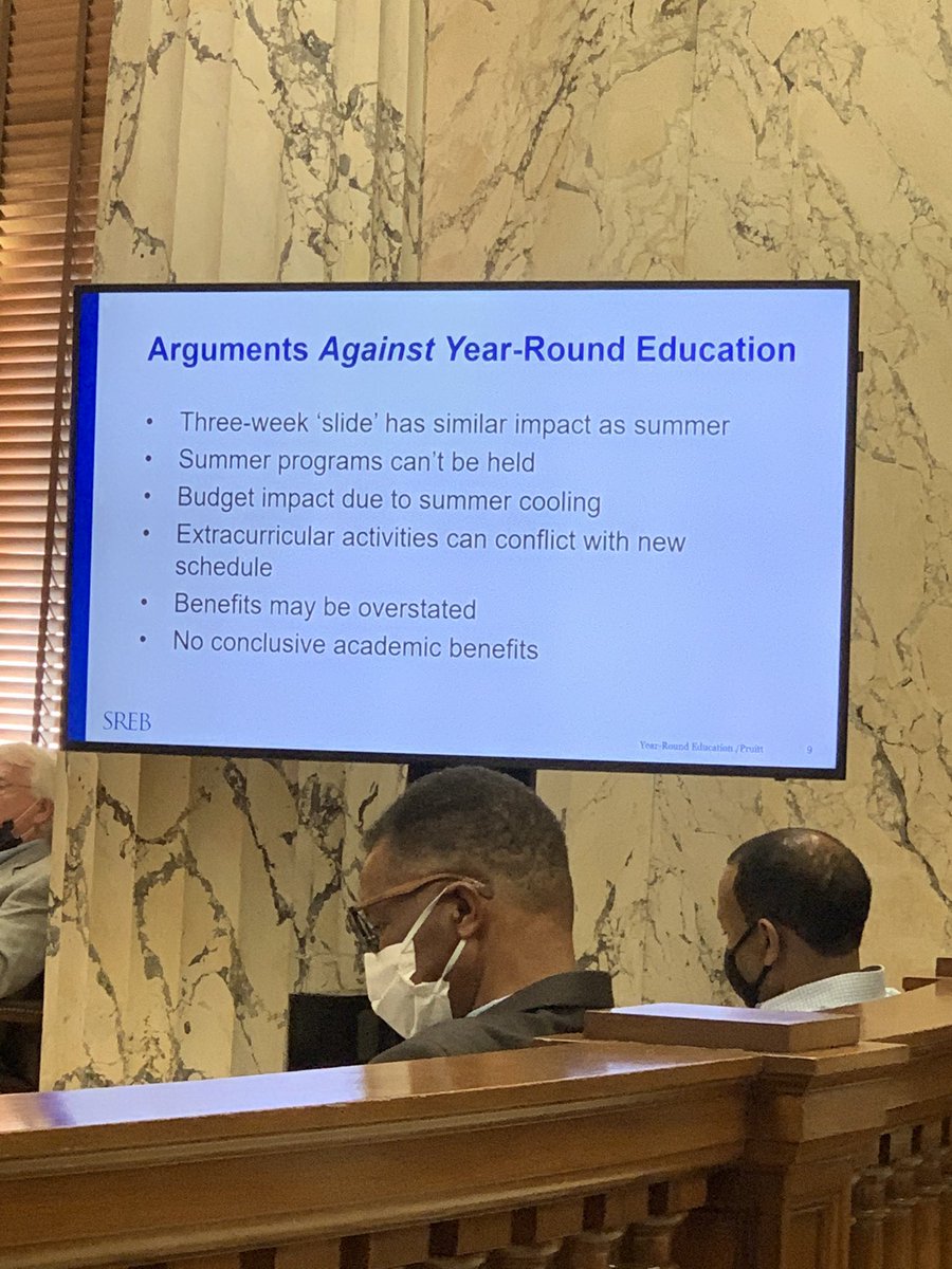 Arguments against year-round school as presented by  @srebeducation