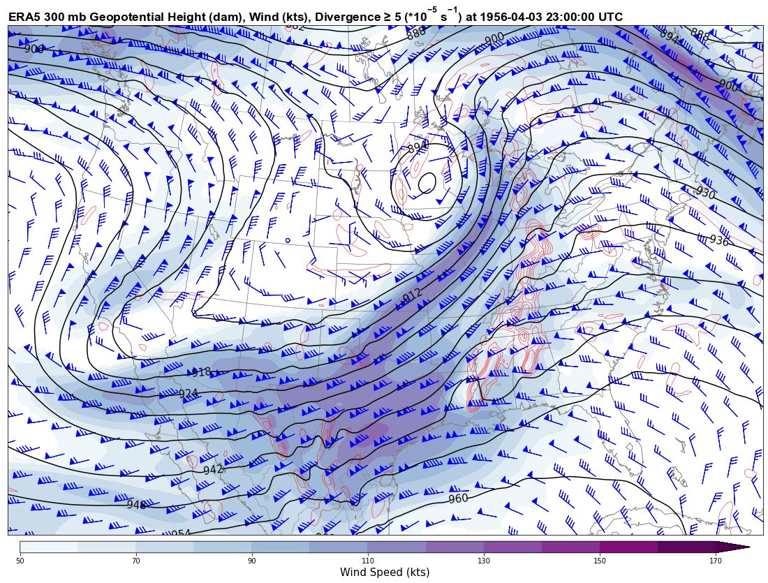 4/3/1956 (Hudsonville MI F5 tornado) @ 23 UTC. Again some similarities here with 4/11/65 and 4/21/67. 8/11