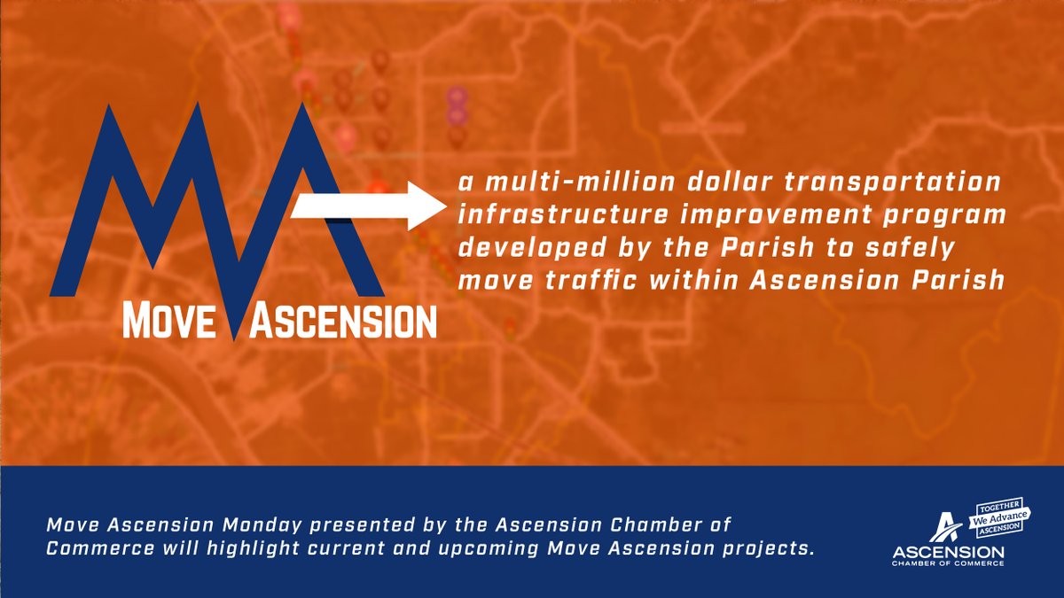 Better infrastructure creates greater opportunity for a healthy and growing economy, so we are excited to launch Move Ascension Monday, a social media campaign to highlight Move Ascension projects. #moveascension #togetherweadvance moveascension.com