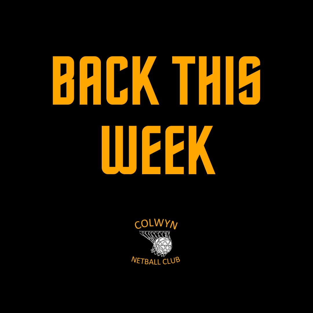 Training is back this Wednesday!

Juniors (Year 9 &amp; below) 7pm
Adults (Year 10 &amp; above) 7.45pm

Book your space now
bit.ly/colwyntraining