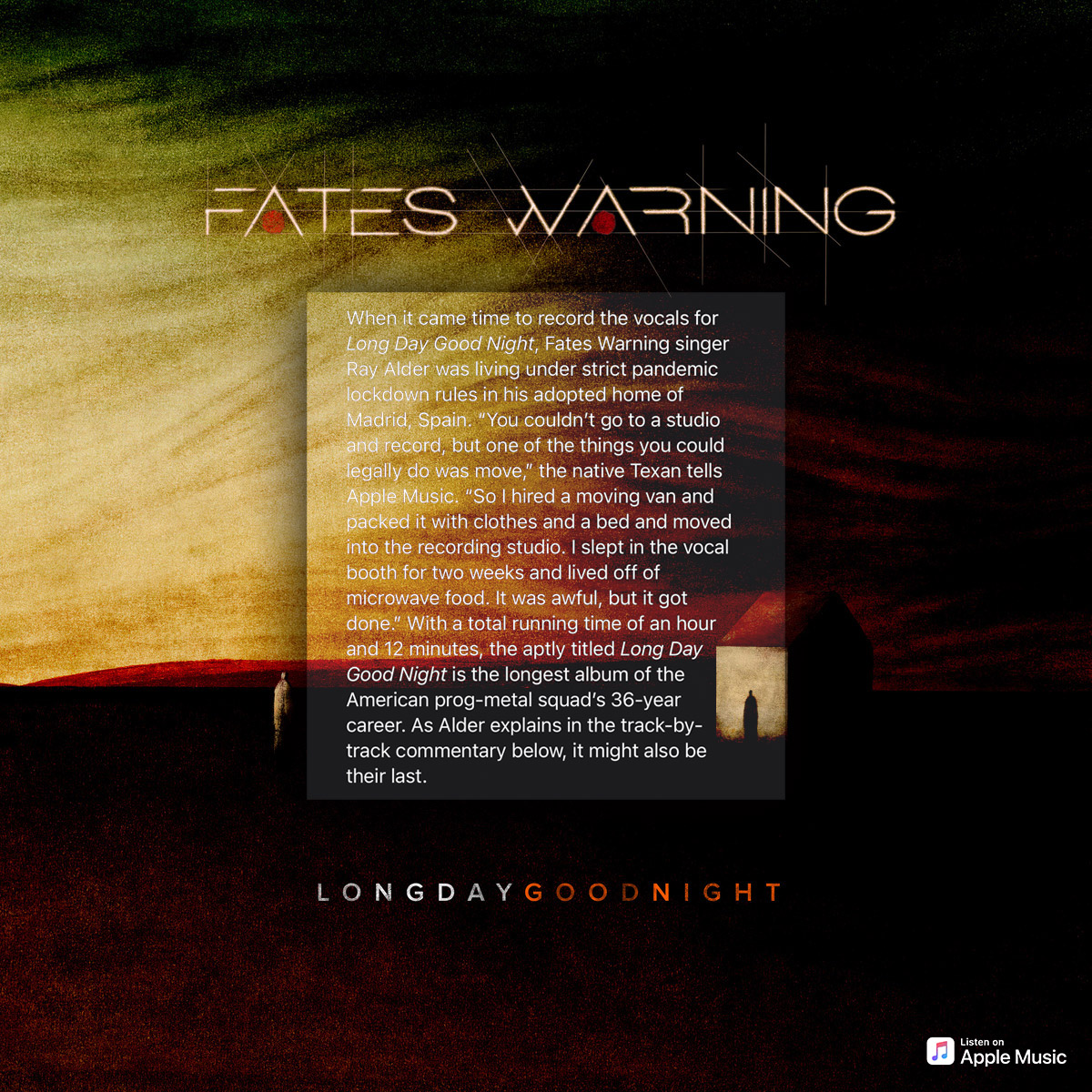 MetalBlade's tweet image. • @realrayalder dives into #LongDayGoodNight track by track via @AppleMusic&apos;s #EditorsNotes. Read up and stream the new @fateswarning record below! 🎵 #fateswarning

📰: music.apple.com/us/album/long-…