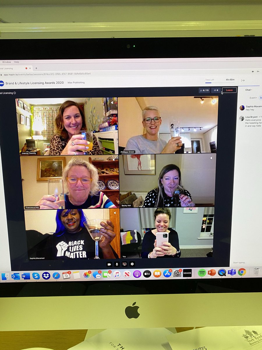 LicensingAwards's tweet photo. It’s brilliant fun in the @TotalLicensing session room! Cheers everyone! #Bellas20 https://t.co/TnNLxpSwoF