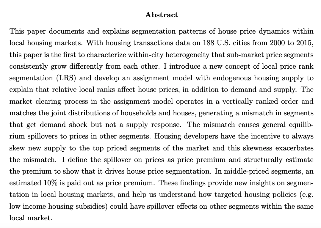 Xiao Betty WangJMP: "Housing Market Segmentation"Website:  https://sites.google.com/view/xiaobettywang