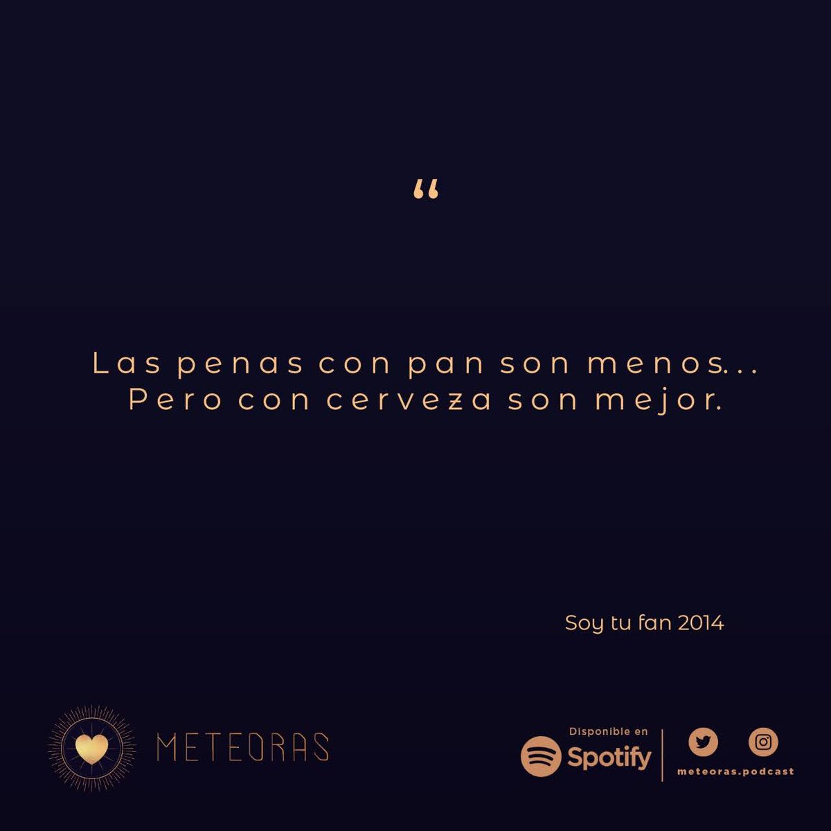 meteoraspodcast's tweet photo. Les dejamos algunas de nuestras frases favoritas de Soy tu fan 🥰

¿Cuáles son las suyas? 👀

#MeteorasPodcast https://t.co/NQrjMxGxiW