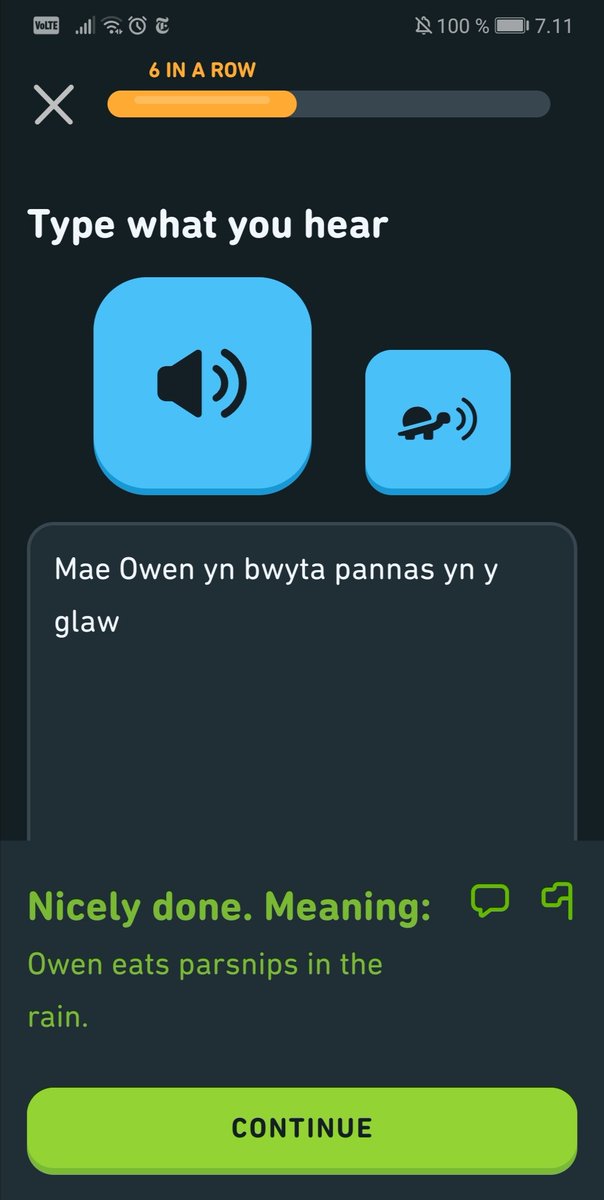lasersilma's tweet photo. One of the biggest reasons I keep plowing through the Welsh course on @duolingo is that I absolutely need to know what's going to happen next to Owen and his parsnips. I'm invested now! https://t.co/FmGKUojzhE
