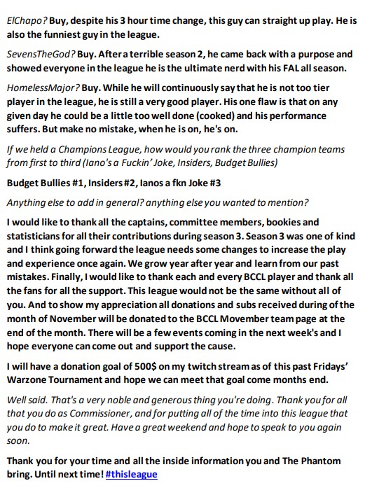 BCCLinsider's tweet photo. The Insider &amp; The Phantom interview: Commissioner John Todi (III)

@bengodfrey27 @Leprev @Matt_Patulli @LouisKaffet @JustTodi @Twatt1993 @rygore4 @Lemaniac91 @brewwithlew @ryanhandfield @WhosParnell @justinromeo @Dand37 @Shickshack @LemayAlex @boriero84 @BradyJonesRadio https://t.co/ZPmvCduioO