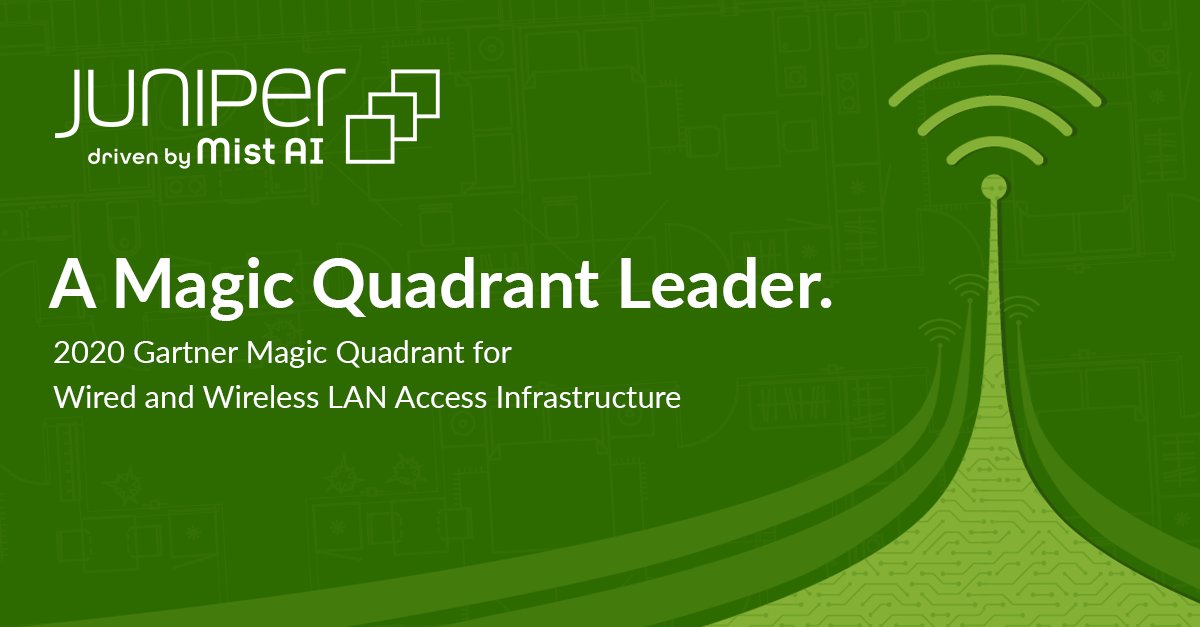 .@JuniperNetworks is a Leader – again! Learn why Gartner named us a Leader in the 2020 Magic Quadrant for Wired &amp; Wireless LAN Access Infrastructure:  juni.pr/38xmbZv