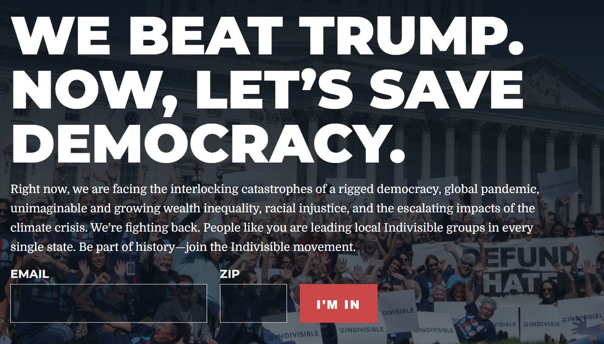 ezralevin's tweet photo. Been waiting for this @IndivisibleTeam website update for 4 years. https://t.co/GglgJxTVgU https://t.co/sNXJyVNyyk