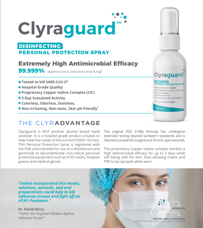 gallawayb2b's tweet photo. Get a FREE box of 50 disposable respirators when you buy a bottle of Clyragurad (No Limit) - Promo code: CLYRAGUARD

Commited to Stopping The Spread of Coronavirus! https://t.co/h3hTXyE6WQ https://t.co/s6nSI9A00J