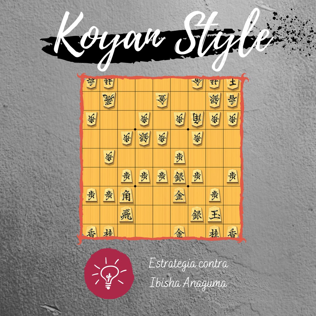 shogienespanol's tweet photo. El jugador profesional Isao Nakata inventó esta estrategia de Torre Dinámica con el objetivo de presionar rápidamente contra Ibisha anaguma. #shogi #shogienespañol https://t.co/K123lgrPaH