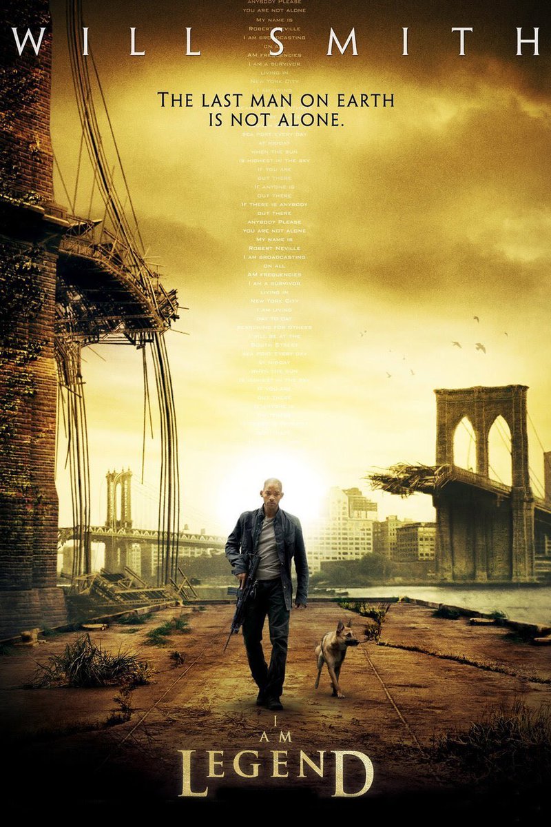 128) I Am Legend (2007)"He believed that you could cure racism and hate... literally cure it, by injecting music and love into people's lives."