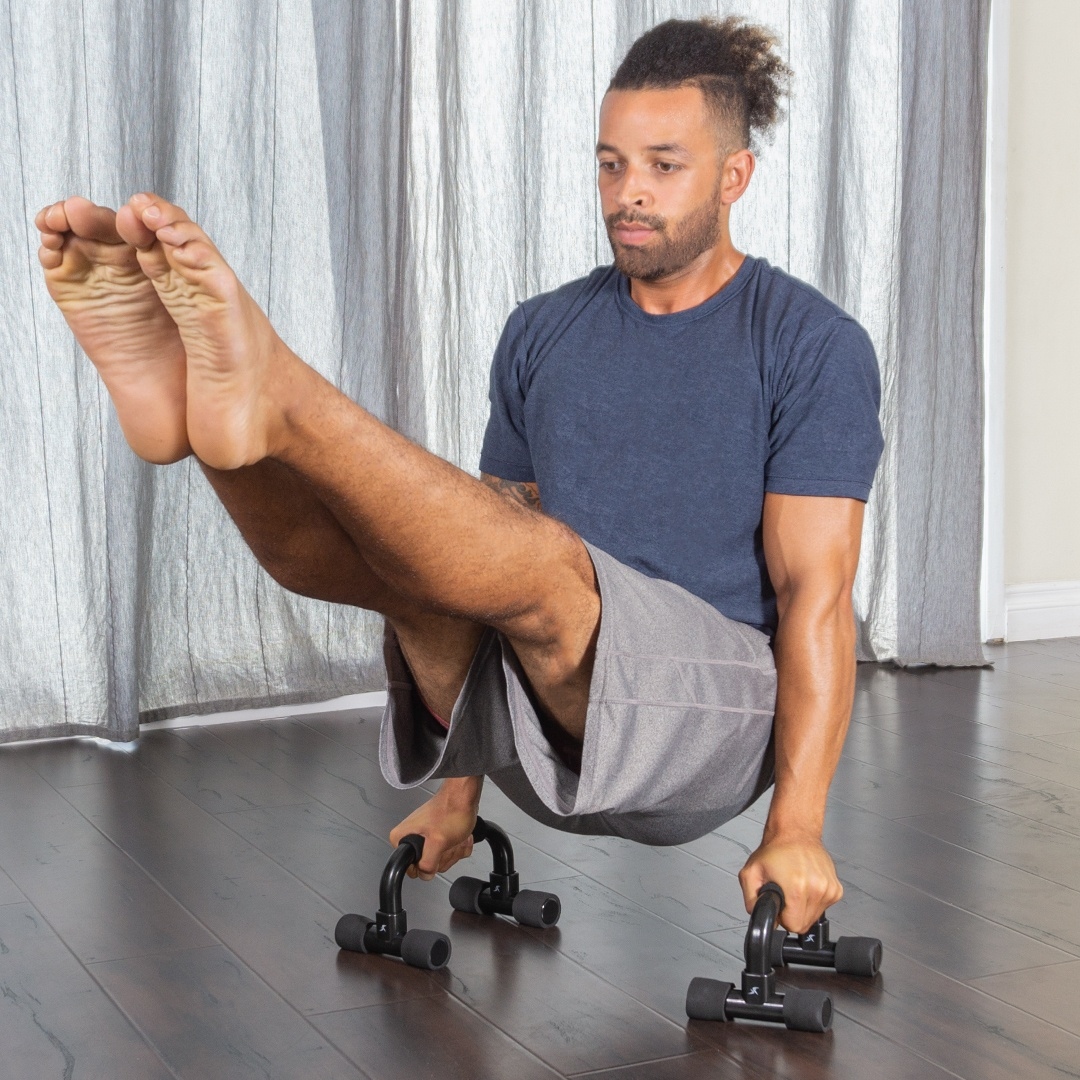prosource_fit's tweet image. Our push-up bars aren&apos;t only for push-ups! Work your core and upper-body strength in more ways than one with convenient and portable push-up bars. #ProsourceFit