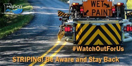 MoDOT_Southwest's tweet photo. MoDOT crews are striping on these routes today:
- #BatesCo & #VernonCo on Route M
- #BentonCo on Routes AA & YY
- #StClairCo on Route B
Watch for slow-moving equipment and give the crews plenty of room. #MoDOTSW https://t.co/L71mwjSVBm