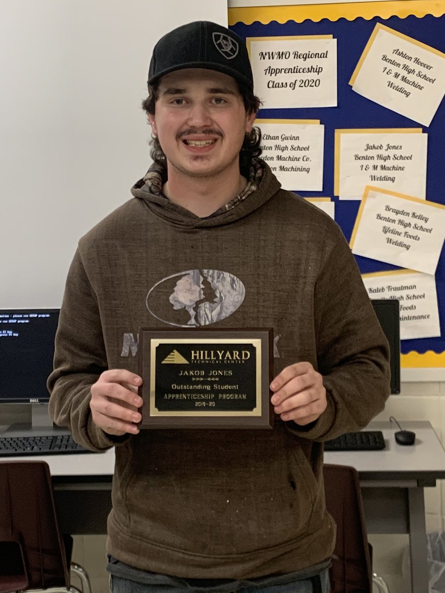 NWMOApprentice's tweet photo. Shoutout to our 2020 Apprenticeship Outstanding Student, Jakob, in recognition of #NAW2020. Jakob is earning a great wage @AltecInc as a Welder. #Apprenticeship https://t.co/ngj7QzOx7W