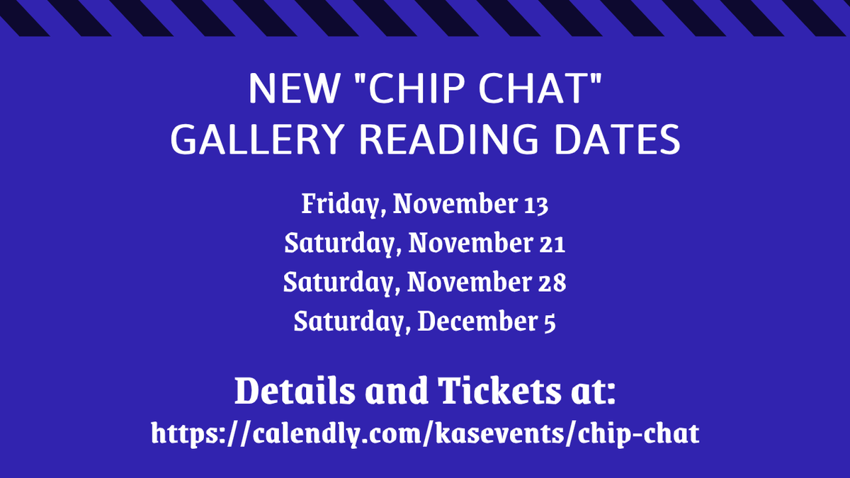 chipcoffey's tweet photo. There are a few tickets left to my upcoming "Chip Chat" Gallery Readings (only one left for this Friday Nov 13th!). Info and Tickets at https://t.co/tpBzXkbiGT https://t.co/936j6o7ZEt