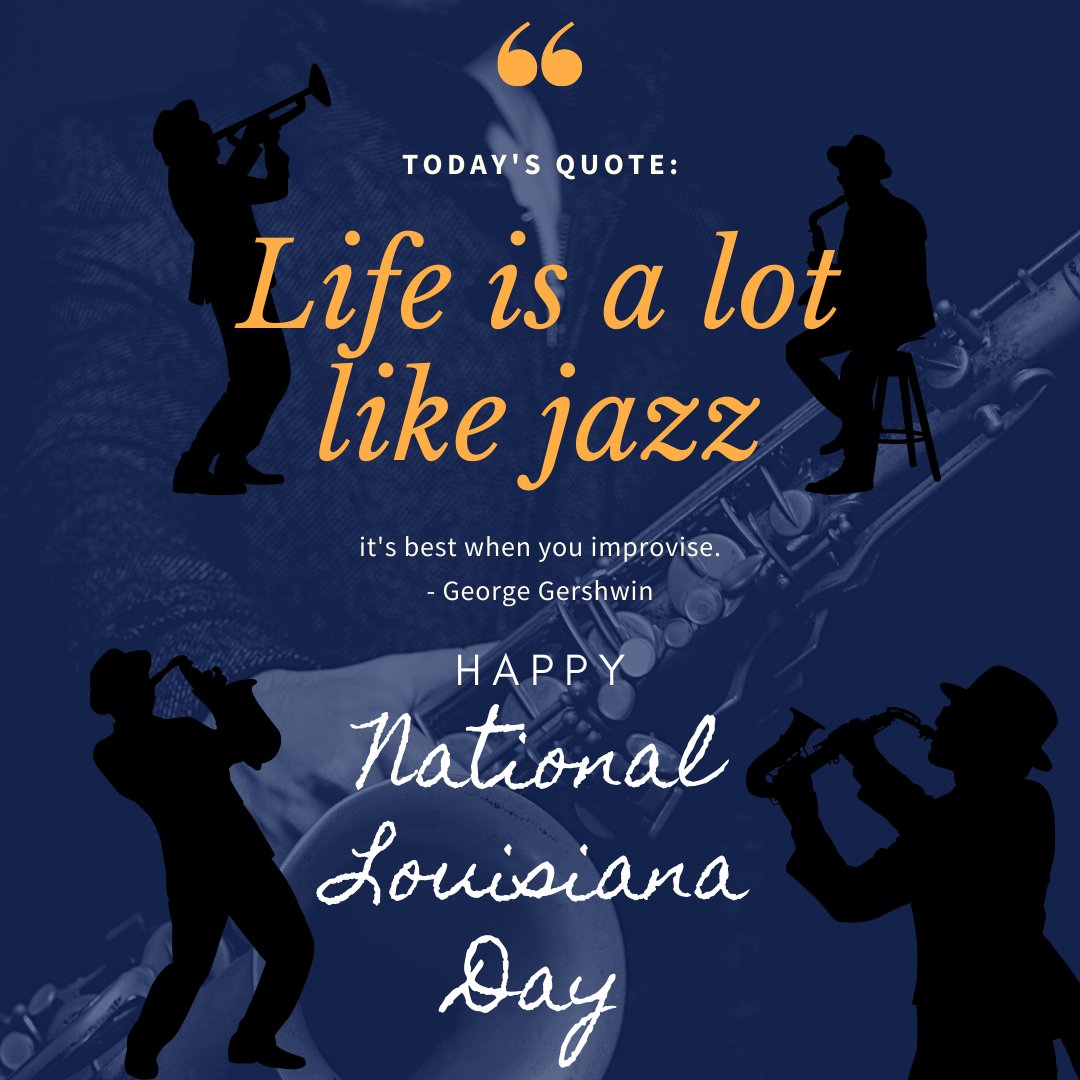 GardnerChiro54's tweet photo. Today is National Louisiana Day! Whether you are a bigger fan of the food or the music, it's all a lot like Jazz. #NationalLouisianaDay #Monday #MondayMorning #LifeIsJazz https://t.co/xvvu7sUZBW